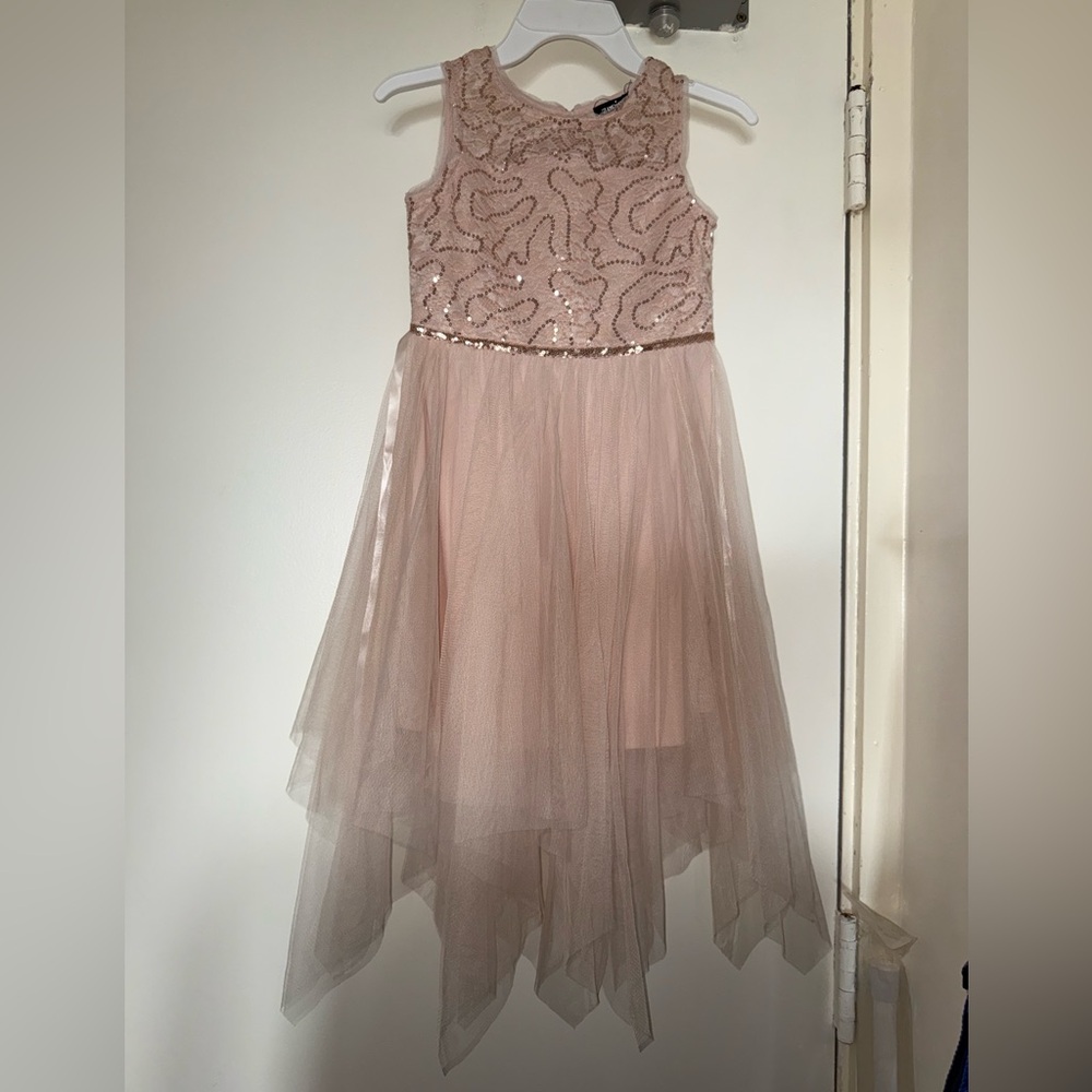 Elegant Pink Sequin Kids Dress size 6 NWOT